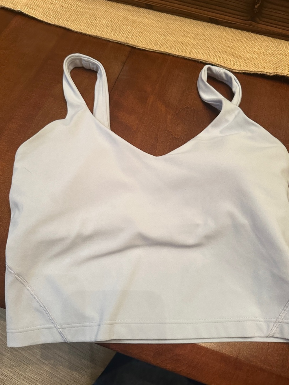 lululemon athletica Light Blue Seamless Crop Tank